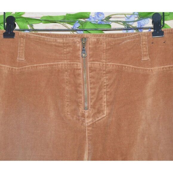 Lane Bryant Venezia Brown Velvet Velour Stretch Pants Size 22 Tall Retro Wide - Picture 3 of 7